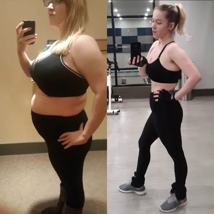 Miriam, before and after.