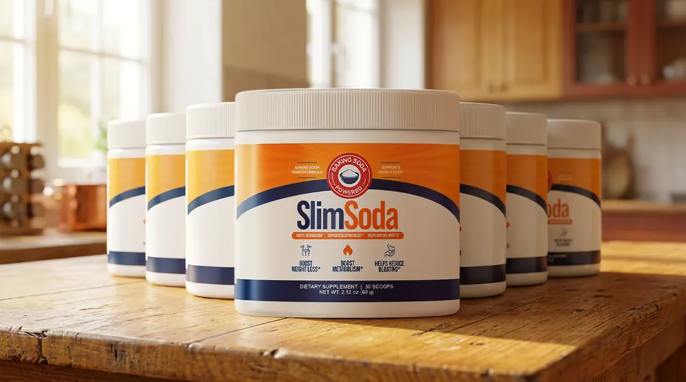 Six tubs of SlimSoda, a full six-month supply.